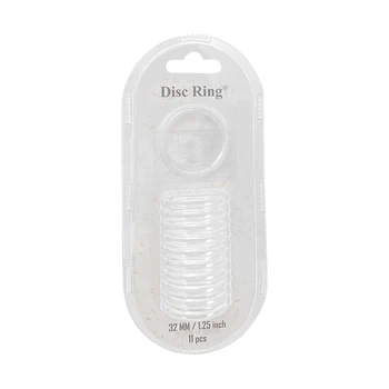 11pcs Átlátszó Műanyag Lemezek Kötelező Műanyag Ring Binder Gomba Lyuk Loose-leaf Tervező Ring Binder Discbound Lemezek Mellkasi Kötőanyag