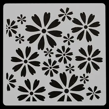 13*13 Virág pvc Réteg Stencil DIY Scrapbooking/fotóalbum Dekoratív Dombornyomás DIY Papír Kártyák Kézműves