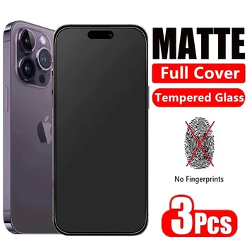 3Pcs Matt, Edzett Üveg iPhone 14 12 11 13 Pro Max 7 8 Plusz Matt Képernyő Védő iPhone 15 13 12 Mini X XR XS MAX