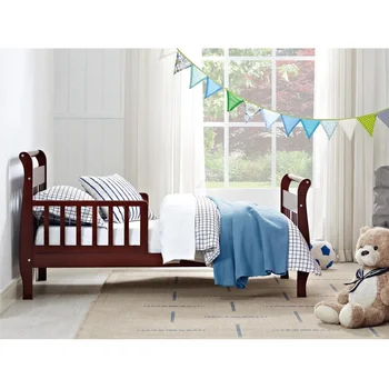 Baby Relax Szán a Gyerekek Fa Kisgyermek Ágy, Biztonsági Guardrails, Cseresznye gyerek ágy kisgyermek ágy fából készült ágy