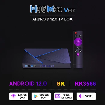 Biztonságos Rockchip Rk3566 H96 Max V56 Wifi 2.4 g 5g H96max Tvbox Media Player Set Rockchip Top Box 2023 Smart Tv Box Android 12 Új