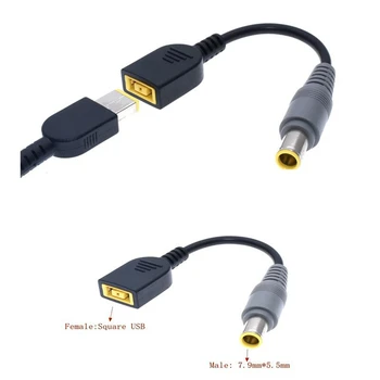 DC Tér USB Csatlakozó Női 7.9x5.5mm Férfi Adapter Átalakító Csatlakozó kábel Kábel Lenovo Thinkpad Töltő Adapter