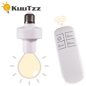 E27 Vezeték nélküli Távirányító Smart Switch LED lámpa Bázis Vezeték nélküli Kapcsoló Készlet 15M Hatótávolság AC110V-240V Ház Időzítő Kapcsoló
