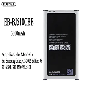 EB-BJ510CBC EB-BJ510CBE Akkumulátor Samsung Galaxy J5 2016 Kiadás J5 2016 SM J510 J510FN J510F Eredeti Kapacitás Telefon Aksija