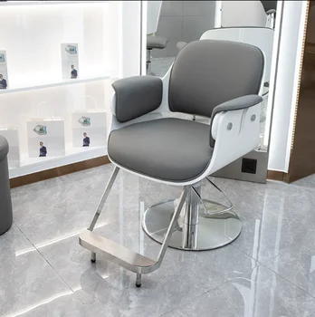 High-end borbély székek, fodrászat, haj vágás széklet, hogy a háttámlája lehajtható, fodrászat külön állítható forgó