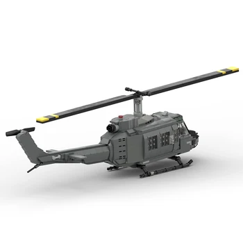 Hivatalos MOC-74181 Bell UH-1 Iroquois - HUEY Modell Katonai Téma építőkövei Játékok Meghatározott Építési Játék (882PCS)