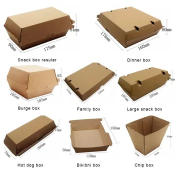 Hullámpapír burger doboz egyedi logó tervezés élelmiszer minőségű anyagok Hamburger csomagolás doboz
