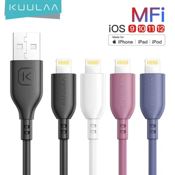 KUULAA Mpi-USB Kábel iPhone 14 13 12 Pro Max X XS XR 8 7 6 Plusz 2.4 Egy Gyors Töltés USB Töltés Vezeték adatkábel Villám