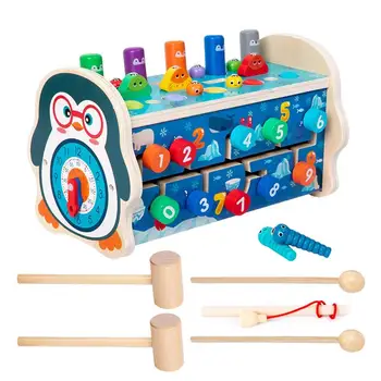Kisgyermek Montessori Játékok, 7 Az 1-Ben, Fából Készült Kisgyermek Montessori Játékok, Interaktív Oktatási Játék Erős Multifunkcionális Játékok