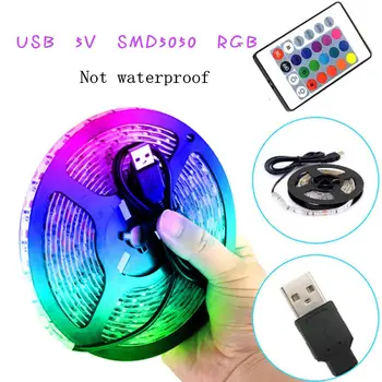 Led Szalag Világítás USB Újratölthető TV Nappali Medence Dekor LED String Fény RGB Ön DC 5V Fita Led