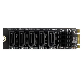 M. 2 NGFF B-Kulcs Sata SATA 5 Port bővítőkártya 6Gbps bővítőkártya JMB585-lapkakészleteket Támogató funkciójának SSD-S HDD