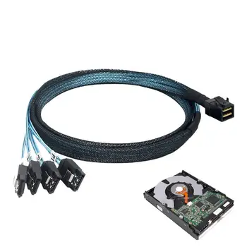 Merevlemez-adatkábel Mini SAS HD SFF-8643 4 SATA3.0 7pin RAID Vezérlő Merevlemez-Kábel Forgalom Sűrűsége Tároló Migráció