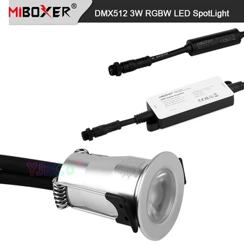 Miboxer Szerkesztés Cím Automatikusan 3W-os RGBW DMX512 LED fényszóró IP66 Vízálló Eredeti Cím Szerkesztő DMX Jel Erősítő