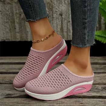 Nyári Női Divat Vulkanizált Cipők Platform Egyszínű Lapos Női Cipő Alkalmi Lélegző Ékek Női Utcai Cipő