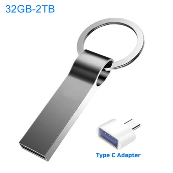 USB Flash Meghajtó OTG pendrive, Nagy Sebességű USB2.0 Stick Flash Meghajtó Pendrive 1/2 tb-os Memory Stick Flash Meghajtó U Lemez+C Típusú Adapter