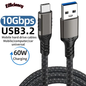 USB3.2 10Gbps C Típusú Kábel USB A Típusú-C 3.2 Adatátvitel USB-C SSD-Merevlemez-Kábel PD 60W 3A Quick Charge 3.0 töltőkábellel