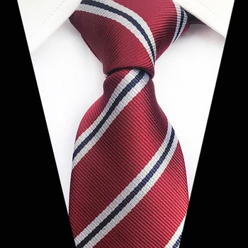 Vörös Férfi Nyakkendők egyszínű Csíkos Virágos 8 cm-es Jacquard Nyakkendő Tartozékok Napi Viselet Nyakkendő Esküvői Buli Ajándék Ember Házas Döntetlen