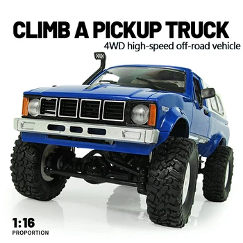 Wpl C24 Rc Autó Off Road 4x4 Radio Control Truck 4WD Rock Crawler Jármű Játék Modellek Elektromos Buggy Mozgó Gép Játékok Fiúknak