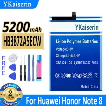 YKaiserin A Hua Wei HB3872A5ECW 5200 mah Akkumulátor Huawei Honor Megjegyzés 8 Note8 EDI-DL00 EDI-AL10 Csere Akkumulátor +Eszközök