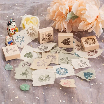 Yoofun Vintage Aranyos Madár Dekoráció Bélyegző Fa Gumi Standard Bélyegzők a Scrapbooking Írószer DIY Kézműves Pecsét