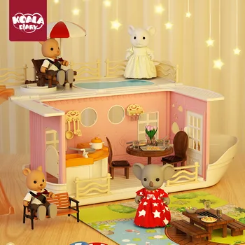 eredeti mini babaház Nyaralás, Körutazás, Játékok kit látszat, mintha színházban miniatűr bútorok meg a gyerekek a játékok