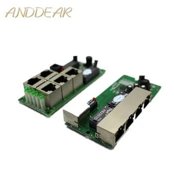 magas minőségű mini olcsó ár 5 portos switch modul manufaturer cég PCB-testület 5 port ethernet hálózati kapcsoló modul