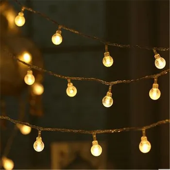 Ünnepi Könnyű Lánc Labdát LED String Világítás 3M 6M 10M USB Lámpa, Izzó, Lámpa Vízálló, Kültéri Esküvői Karácsonyi Led-String