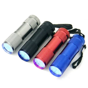 10db/sok 9 LED-es UV Lámpa Alumínium UV Fáklya Pénz Ellenőrzése UV Érzékelő, Kisállat Kutya Macska Vizelet Foltok