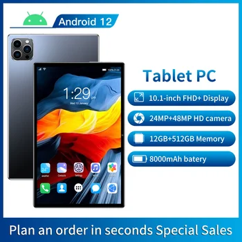 2023 Új Globális Verziója az Eredeti PA15 Tablet 10 Hüvelykes 128GB/512 GB ROM Tabletta Android 12 Google Play 8000mAh Akkumulátor WIFI tabletta