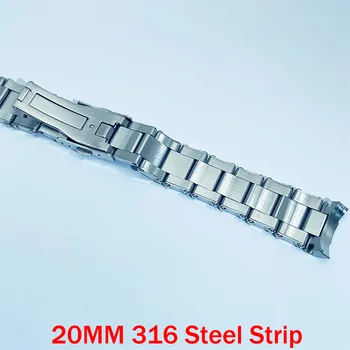 20MM 316 Finom Acél Magas Minőségű Watchband Alkalmas Mechanikus Óra/Búvár Óra Csere Tartozékok