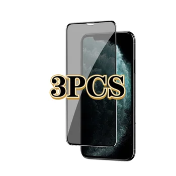 3PCS Adatvédelmi képernyővédő fólia iPhone 11 15 14 Pro Max 13 12 Mini Edzett üveg iPhone 8 + 7 X XR XS Max film