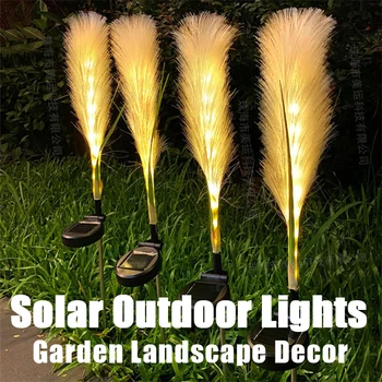 4db LED Kerti Solar Lámpa Világító Reed Lámpák Kültéri Vízálló Gyep Út A Teraszon, Udvaron Táj Karácsonyi Dekoráció