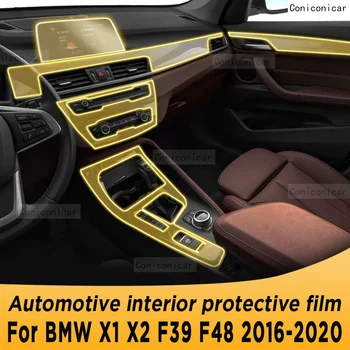 A BMW X1 X2 F39 F48 2016-2020 Sebességváltó Panel Navigációs Autóipari Belső Képernyő Védő Fólia TPU Anti-Semmiből Matrica