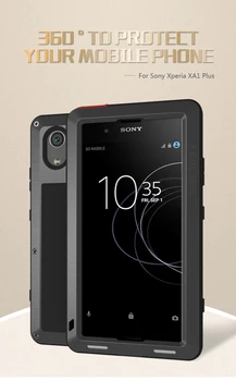 A Sony Xperia XA1, Plusz a Borító SZERELEM MEI Sokk Dirt Bizonyíték Vízálló Fém Páncél Fedél Telefon tok Sony Xperia XA1 Plusz