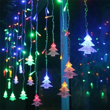 AC220V LED Karácsonyi Fény 5M 100 Led Jégcsap Led Függöny Tündér String Fény Lairy Fény Esküvői Otthoni Kerti Parti Dekoráció