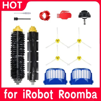 Az iRobot Roomba 500 600 Sorozat 610 620 625 630 650 660 Vákuum Verő Sörtéjű Kefével Szűrő oldalsó Kefe Csere Rész Készlet