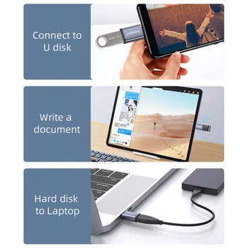 C típusú USB-Férfi C-USB Női Átalakító USB 3.0 C-Típusú OTG Adapter Macbook Samsung S20 USBC OTG Csatlakozó