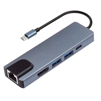C típusú Usb-C Hub Tápegység USB-C Dock Splitter Kompatibilis MacBook/Pro/Air Android Telefon, Laptop Tablet