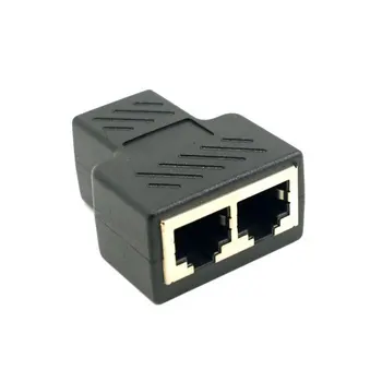 CYSM Chenyang Cat6 RJ45 8P8C Csatlakozó Dual RJ45 Elosztó Hálózati Ethernet Patch Kábel Adapter Pajzs