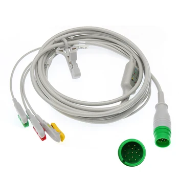 Compatibe 3Lead IEC Klip EKG-Kábel Mediana D500 Beteg Monitor 13pin
