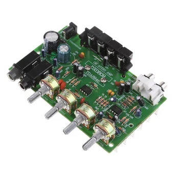 DX0809 Két-Csatornás Erősítő Testület 60W Hi-Fi Sztereó Audio Erősítő Hangerő, Hangszín Ellenőrző Testület Készlet