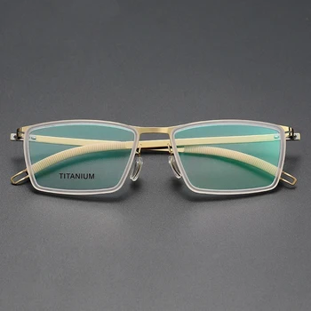 Divat Screwless Ultrakönnyű Titán Szemüveg Négyzet Üzleti Férfiak Szemüveget Keret Antislip Szabadtéri Sport Szemüvegek