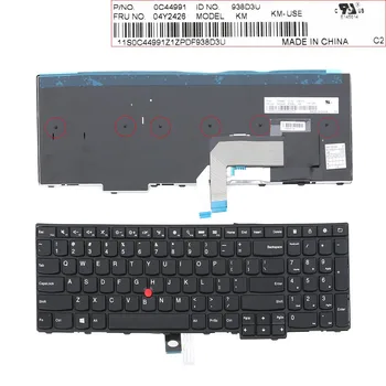 Egyesült Államok Laptop Billentyűzet ThinkPad E531 T540 FEKETE( Pont Bot Win8) PK1301SK2A00 SN53231 0C45217 93C8790 SN2