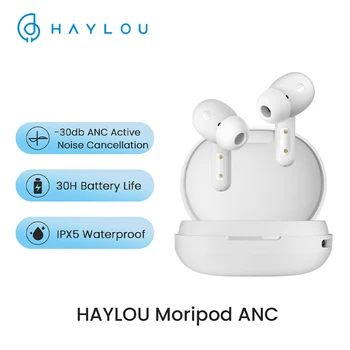 Haylou MoriPods ANC Fejhallgató Vezeték nélküli Bluetooth 5.2 Fülhallgató TWS Touch Control Fülhallgató zajcsökkentés Sport Gamer Headset Pro