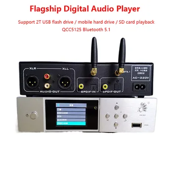 Hi-fi, Asztali Digitális Audio Lejátszó Dual ES9038Q2M DAC DSD256 64BIT 768KHz Veszteségmentes Dekódolás Digitális Lemezjátszó Bluetooth 5.1 LDAC