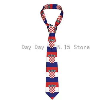 Horvátország-Zászló Unisex Nyakkendőt Alkalmi Poliészter 8 cm-es Klasszikus Utazni, világot lát Nyak Köti a Férfi Nyakkendő Esküvői Kiegészítők
