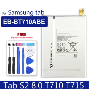 Ingyenes Eszközök, 4000mAh Akkumulátor, Samsung Galaxy Tab S2 8.0 T710 T715 T713 T719 T715C SM T713N T719C EB-BT710ABE Volta Akkumulátorok