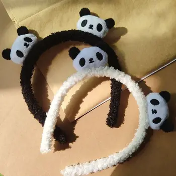 Kötél Plüss Mossa Az Arcát, Hogy Akár Rajzfilm Design Hajtű Panda Fejpánt Nők Haj Tartozékok Kínai Stílusú Fejfedőt Bross