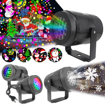 LED Karácsonyi Projektor Lámpa 360 Forgatható Beltéri Kültéri Projektor Lámpa karácsonyi Parti Karácsonyi Dekoráció LED Világítás