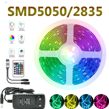 LED Szalag Világítás Vízálló Bluetooth Vezérlő WIFI RGB 5050 Világítás Távoli Szalag 5M-10M 20M String Szalag Dióda Háttér